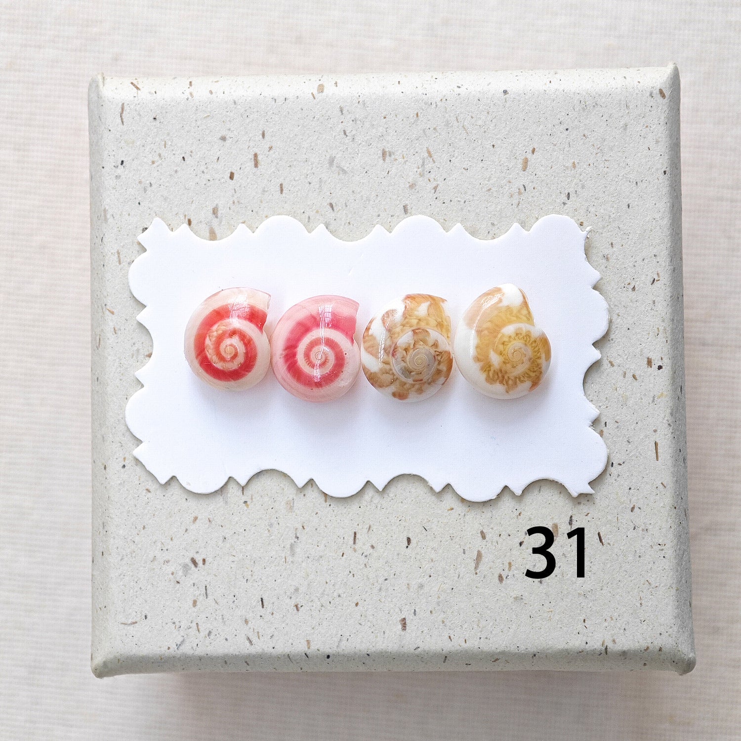 Rainbow Shell Earrings Set