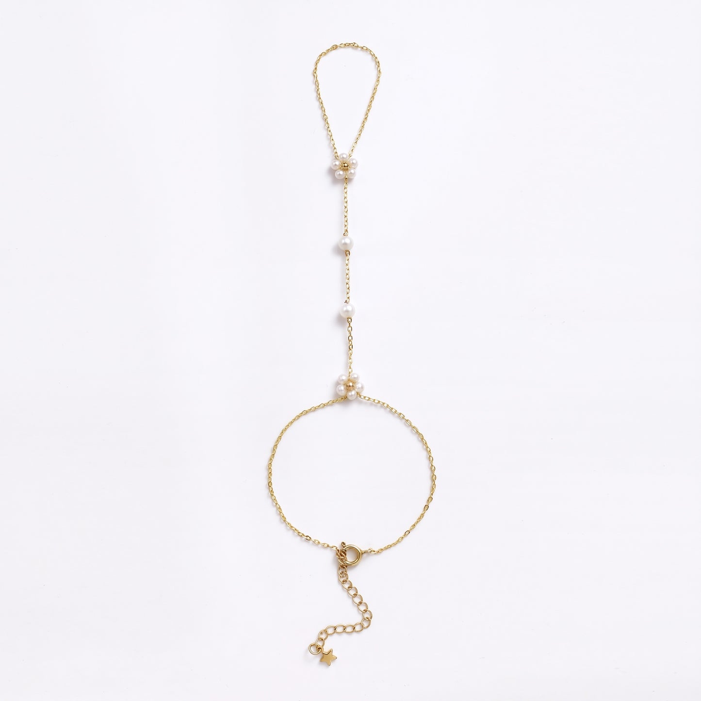 Flower-shaped freshwater pearl Hand Chain