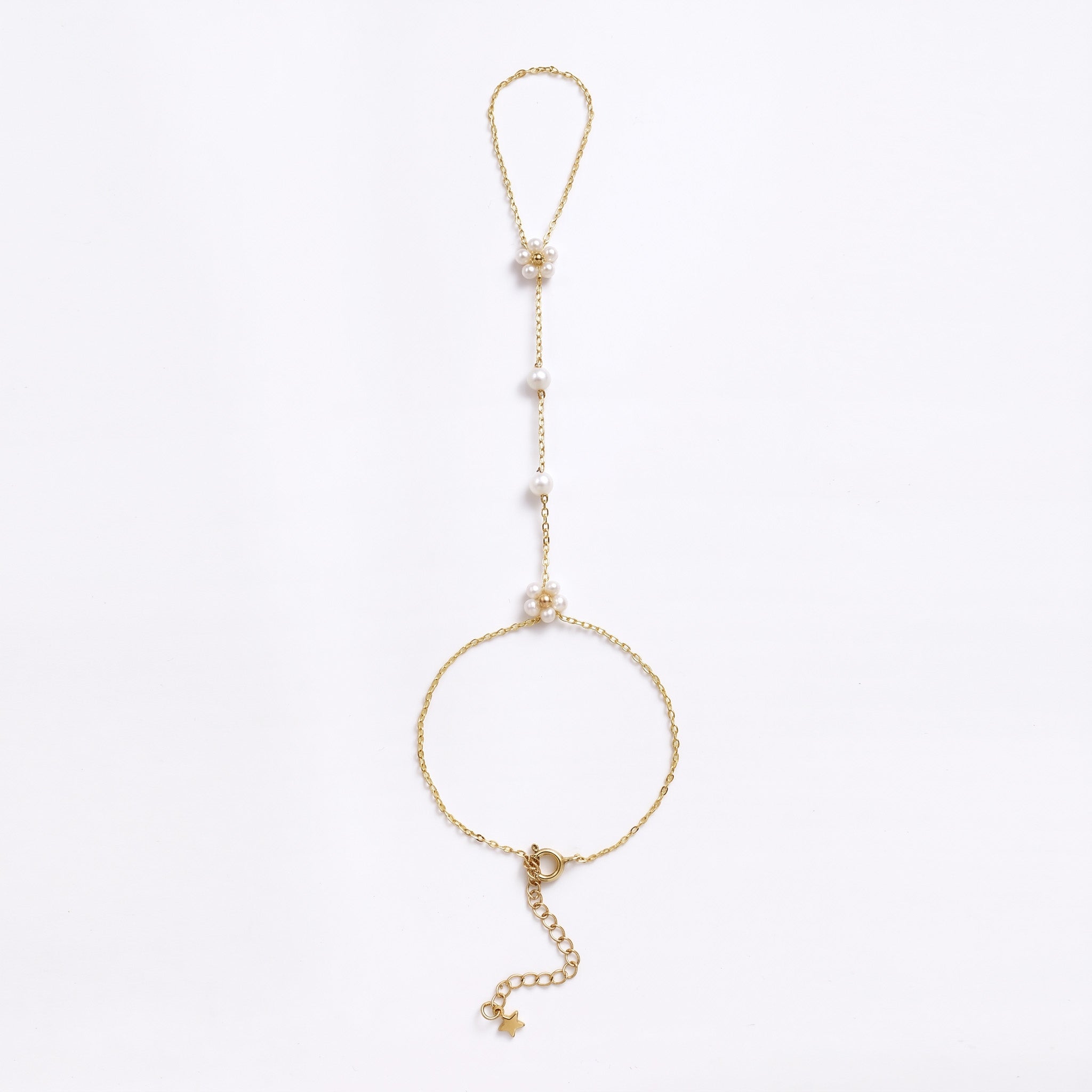 Flower-shaped freshwater pearl Hand Chain